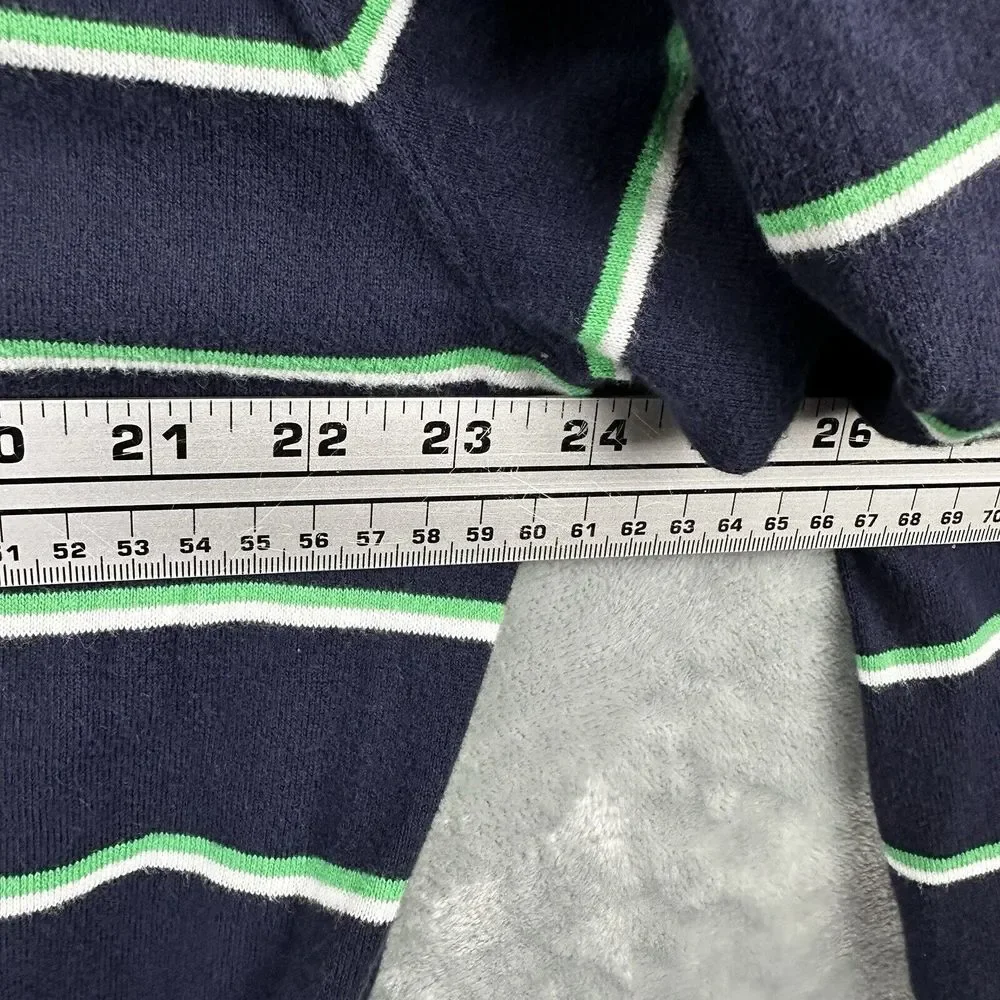 Polo Ralph Lauren 100% Pima Cotton Sweater‎ Mens 2XL Blue Green Striped